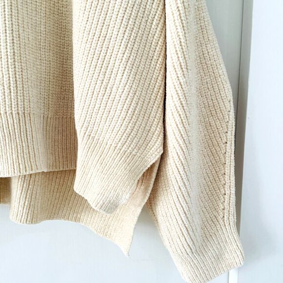 Wish Australia Women's Size S Cream Knit Pullover Sweater Crew Neck Long Sleeve - Picture 4 of 9